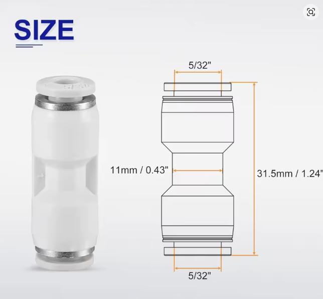 PTFE Tube Pneumatic Connector