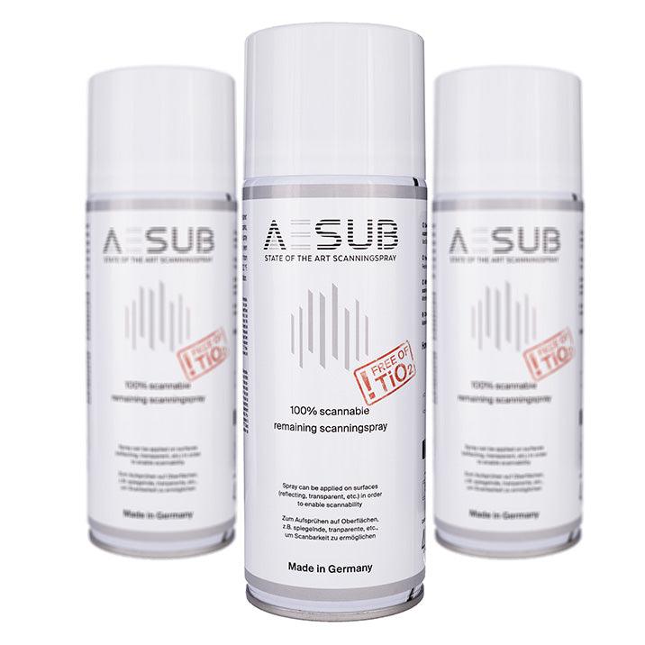 AESUB 3D Scanning Spray - AESUB White - 3 Can Pack