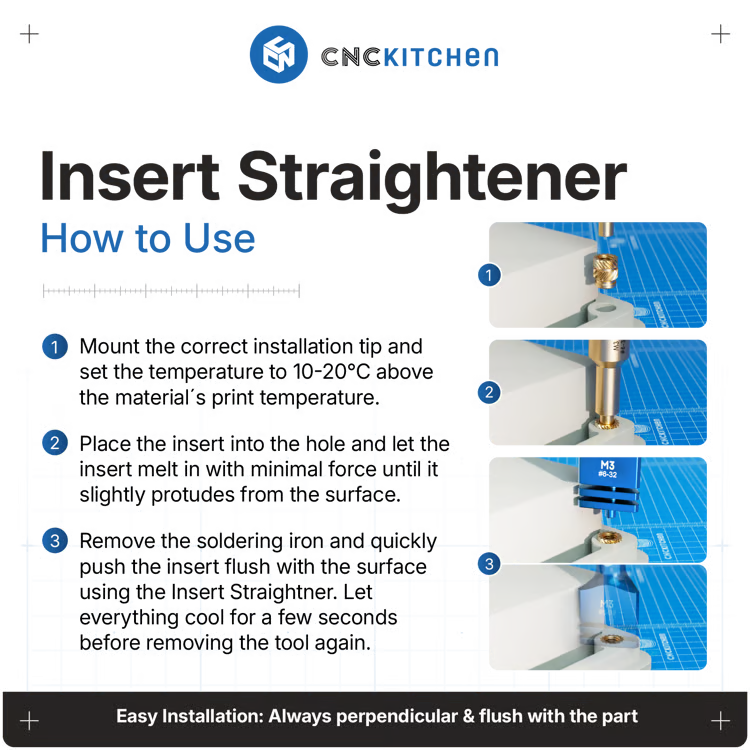 Insert Straightener Set M2 to M10