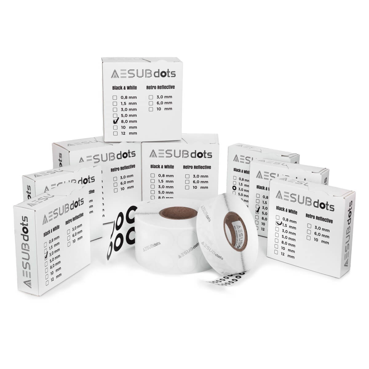 AESUB 3D Scanning Dots - Black & White