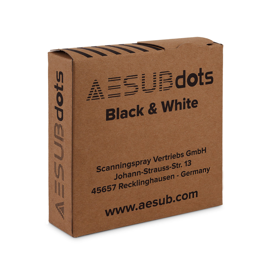 AESUB 3D Scanning Dots - Black & White Dots - 1.5mm