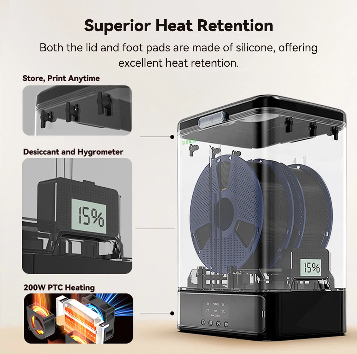 SUNLU SP2, 2-in1 Filament Dryer