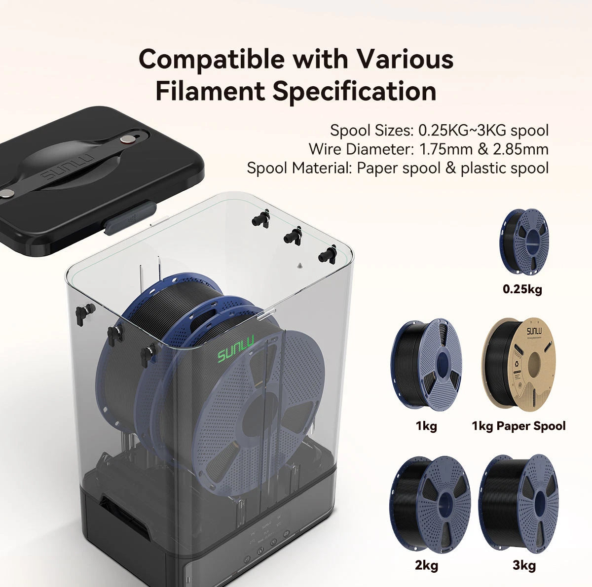 SUNLU SP2, 2-in1 Filament Dryer