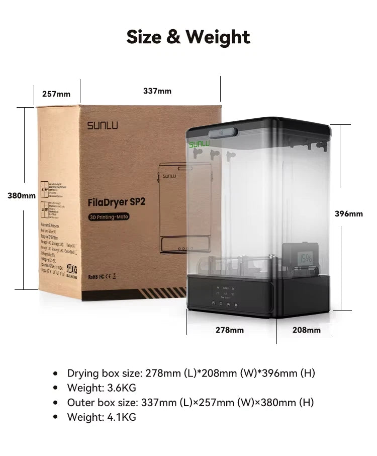 SUNLU SP2, 2-in1 Filament Dryer